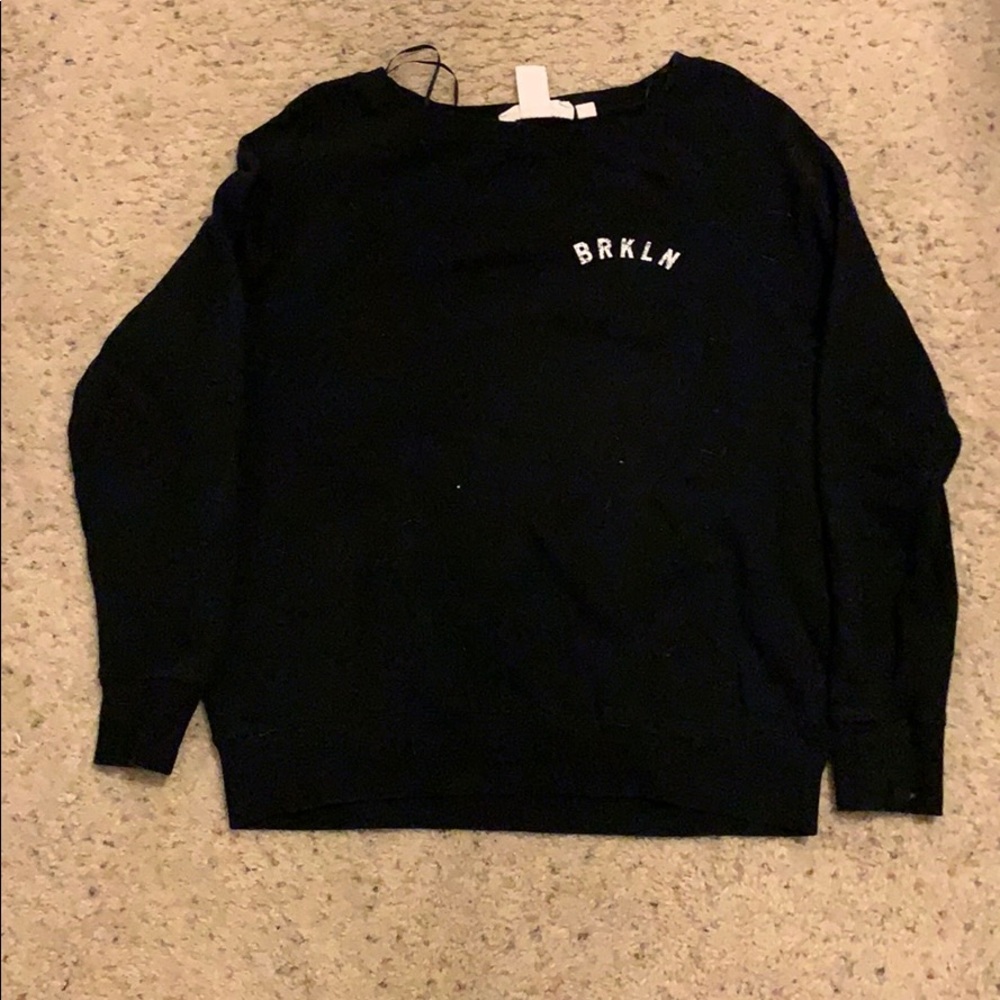 Black Sweater with white Graphics